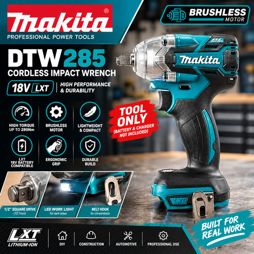 Makita dtw285 18v brushless - 18v,