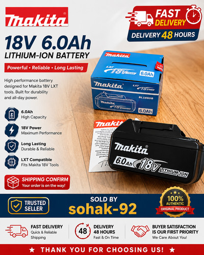 Genuine makita 6ah 18v - genuine,