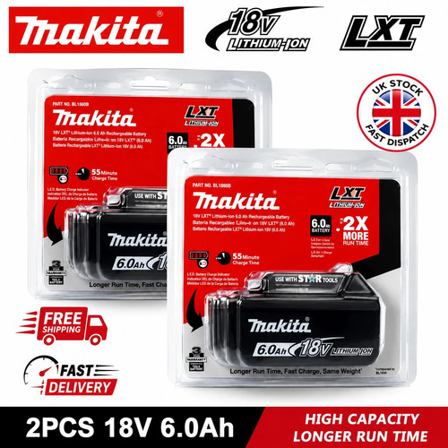 Genuine makita 6ah - 2x, 18v